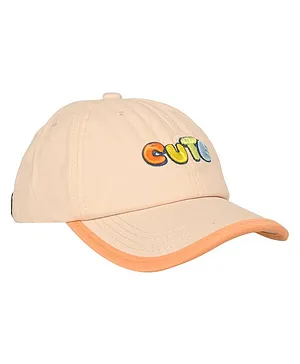 Kid-O-World Cute Embroidered Piping Cap - Cream