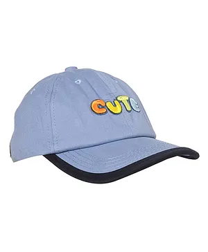 Kid-O-World Cute Embroidered Piping Cap - Light Blue