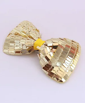 Milyra Sequin Embellished Bow Hair Clip - Golden