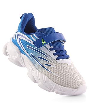 Pine Kids Velcro Closure Sneakers - White & Blue