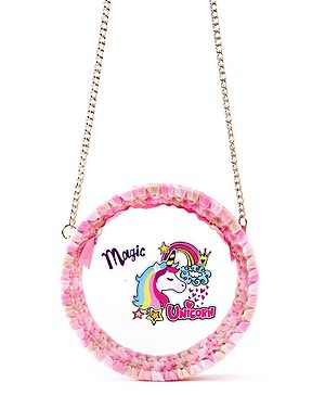 Babyhug Sling Bag with Unicorn Print Free Size - Pink