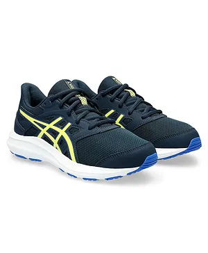 ASICS Kids Sports Shoes with Velcro Closure - French Blue & Glow Yellow