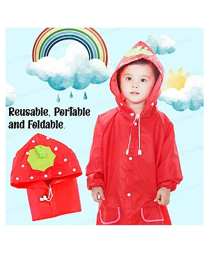 FunBlast Cartoon themed Waterproof Raincoat for Kids  Red