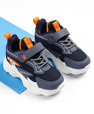 Cute Walk by Babyhug Velcro Closure Sports Shoes - Navy Blue