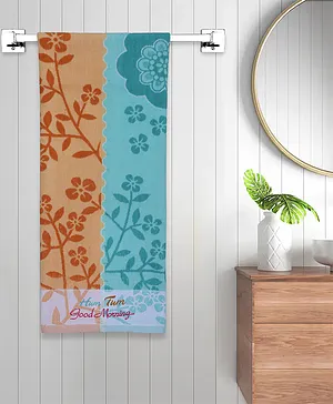 FABINALIV Floral 300 GSM Cotton Bath Towel L 145 X B 70 cm - Multicolor