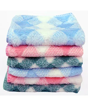 JARS Collections Microfibre Super Soft Baby Face Towels Pack of 6 - Multicolor