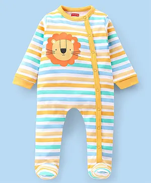 CUCUMBER Interlock Full Sleeves Night Suit Kitty Print - Pastel Blue - Interlock - 3 to 6 Months - Boys - for Infant