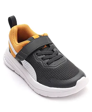Puma Evolve Run Mesh AC PS Sneakers with Velcro Closure - Shadow Grey & White Clementine