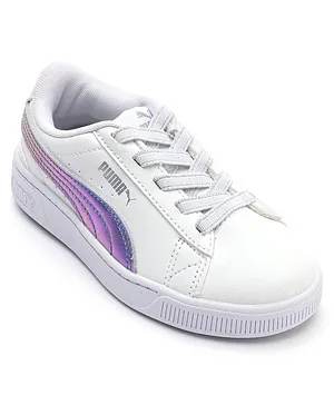 PUMA Vikky3 Bioluminescence AC PS Slip Ons Casual Shoes - White & Silver