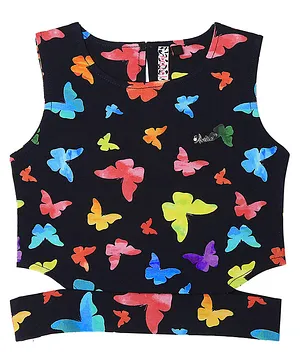 Actuel Sleeveless Cotton Knitted Top - Multi Color
