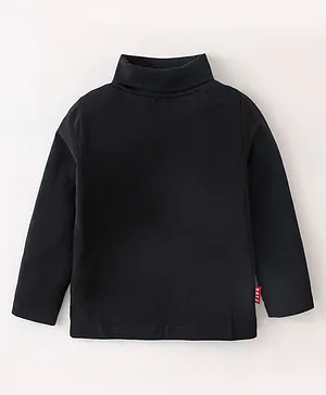 Fido Single Jersey Full Sleeves Skivi T Shirt Solid- Black