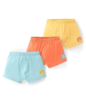 Babyhug 100% Cotton Tiger Printed Trunk Pack of 3 - Multicolour