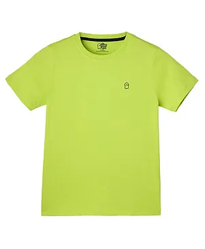 The Souled Store Half Sleeves Solid Tee - Green