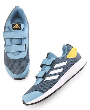 Adidas Kids Edge 1.0K Velcro Closure Casual Shoes - Hazy Blue