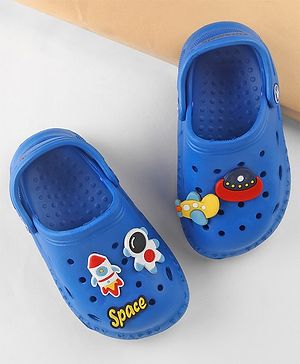 Cute Walk by Babyhug Clogs Space Appliques - Dark Blue