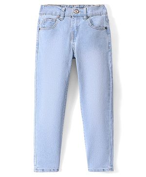 Pine Kids Ankle Length Back Elasticated Waist Jeans - Ice Blue
