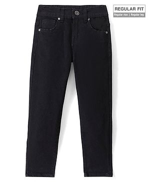 Pine Kids Cotton Rich Stretchable Jeans with Back Elastication - Black