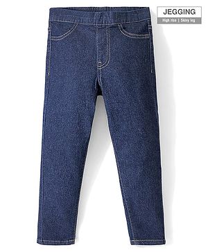 Pine Kids  Stretchable Ankle Length Jegging Fit Jeans - Dark Blue