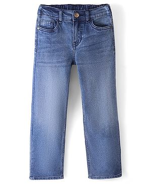 Pine Kids Full Length Button Down Jeans - Dark Blue