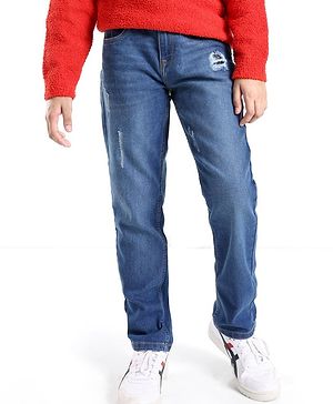 Pine Kids Full Length Jeans Inside Elasticated- Mid Blue