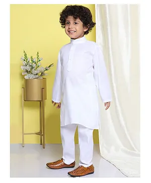 White kurta pajama for 10 year old boy hot sale