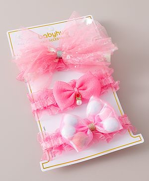 Babyhug Headband Pack of 3 Free Size  - Pink