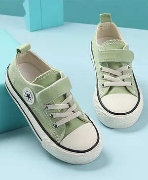 KIDLINGSS Star Patch Detailed Velcro Closure Sneakers - Green