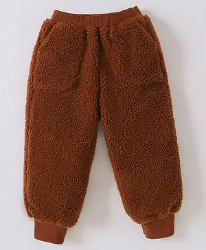 Kookie Kids Full Length Lounge Pants Solid Colour - Brown