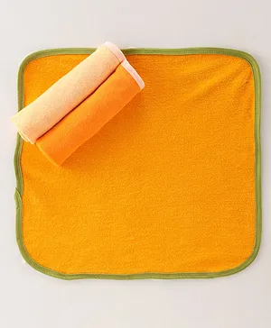 OHMS Terry Knit Hand & Face Towels Solid Colour Pack of 3 L 41 x B 41 cm - Multicolour