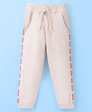 Babyhug Cotton Looper Full Length Lounge Pant Solid Colour - Cream