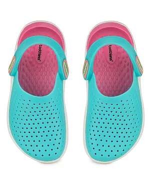 Toothless Back Strap Closure Solid Colour Clogs - Sea Green