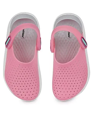 Toothless Back Strap Closure Solid Colour Clogs - Pink