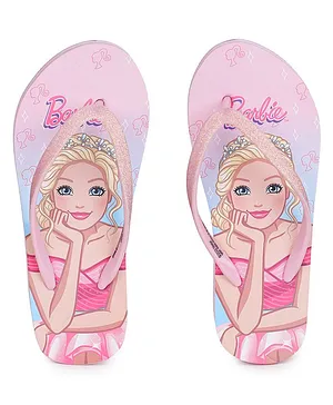 Toothless Barbie Slip On Flip Flops - Pink