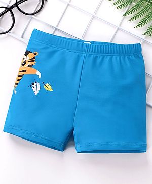 Babyhug Swimming Trunks Tiger Print - Blue
