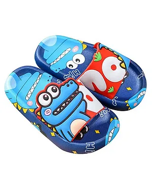 Little Surprise Box Dino Applique Slip On - Dark Blue