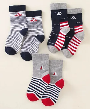 Bonjour Set of Socks Cotton Unisex Assorted,4,Colour may vary 2 (2-4y) Pack of 3