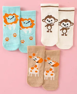 Bonjour Set of Socks Cotton Unisex Assorted,5,Colour may vary 1 (1-2y) Pack of 3