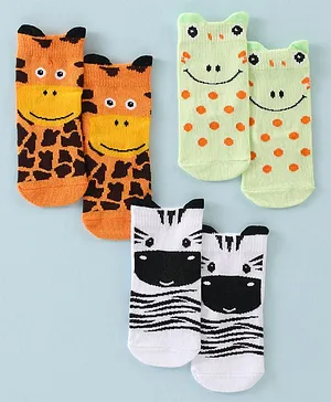 Bonjour Set of Socks Cotton Unisex Assorted,6,Colour may vary 1 (1-2y) Pack of 3