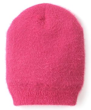 Pine Kids Woollen Cap Self Solid Colour Pink - Diameter 14.5 cm