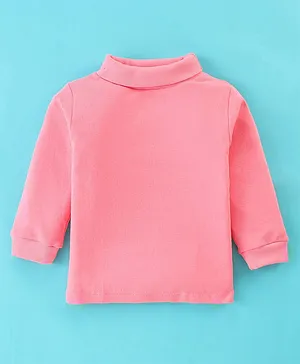 Pink Rabbit Cotton Full Sleeves Solid Tee - Peach