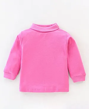 Pink Rabbit Cotton Full Sleeves Solid Tee - Fuschia