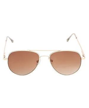 Spiky UV Protection Aviator Sunglasses - Brown