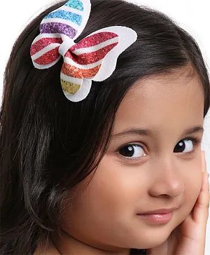 Aye Candy  Butterfly On Alligator Clip - Multi Colour
