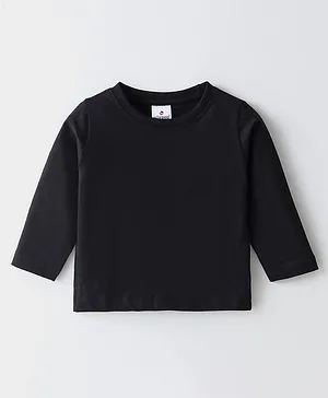 Ollypop Sinker Full Sleeves Solid T-Shirt - Black