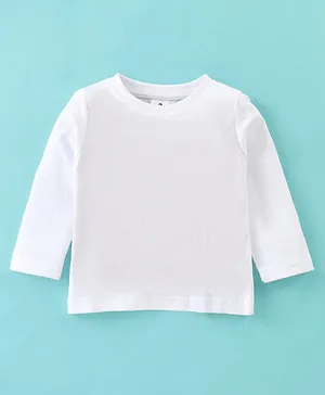 Ollypop Sinker Full Sleeves Solid T-Shirt - White