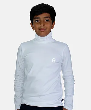 Kiddopanti Full Sleeves Solid  Tee - White
