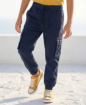 Pine Kids Full Length Elasticated Waist Jogger - Navy Blue