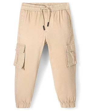 Pine Kids Full Length Elasticated Waist Jogger Fit Trouser- Beige