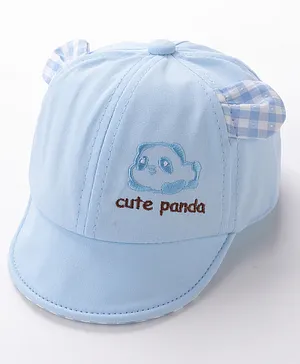 Babyhug Baseball Cap Panda Design Blue - Diameter 16 cm