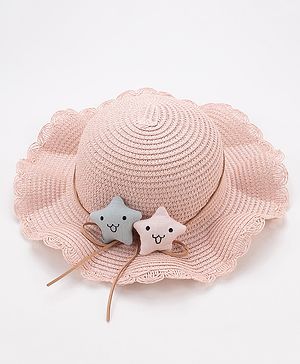 Babyhug Straw Hat Star Design - Pink
